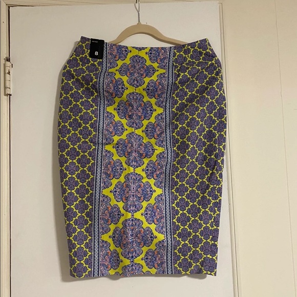 The limited pencil skirt medallion green blue - Picture 7 of 8